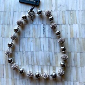 Ann Taylor sparkly silver ball necklace.  NWT